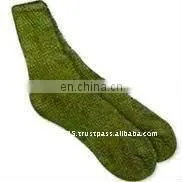 Military Cotton Plain Green Socks thumbnail-1