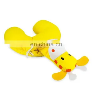 Custom Cartoon Soft Plush Giraffe Toy Memory Foam Travel Neck Pillow Fashion 2 in 1 Switch Reversible Animal U Shape Pillow thumbnail-3