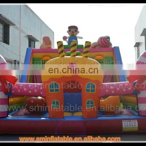 High Quanlity Pvc Funny Candy Park Giant Inflatable Jumping Fun City for Kids thumbnail-2