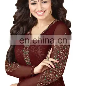 Latest 2017 Salwar Kameez Designs / Ladies Casual Party Wear Straight Cut Semi-Stitched Suits (salwar Kameez Suits) thumbnail-2