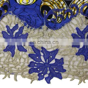 2016 African Style Beautiful Design High Quality Wax Mix Guipure With Speical Wax for Makring Clothe thumbnail-3