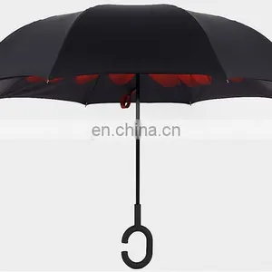 Auto Open Transparent Straight Umbrella LOGO Printing Cheap Clear Umbrella Pass BSCI thumbnail-1