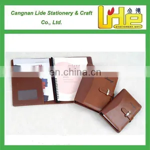 Top Quality Customized A4 / B5 / A5 / A6 PU Leather Notebook With Metal Button thumbnail-1
