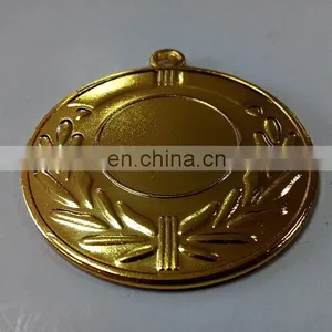 Wholesale Oliver Leaf Blank Iron Medal in Shiny Gold Plating thumbnail-4