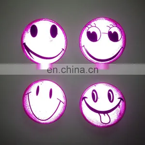 High Quality Pink Reflective Tin Badge thumbnail-2