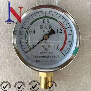 Black Steel Case and Bezel Dry Lower Thread Pressure Gauge thumbnail-1