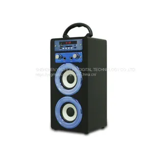 Wooden Portable Bluetooth Speaker With Karaoke and FM Function thumbnail-1