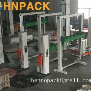 Hennopack Fully Automatic Pass Type Pallet Top Foil Sheet Dispenser Machine thumbnail-2