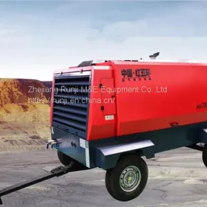 Oil-cooled Single-stage Compression High Pressure Portable Screw Air Compressor of HG700A-18C 17m3/min 18bar With Cummin Diesel thumbnail-1
