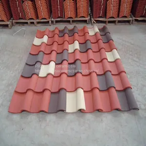 Waterproof Natural Clay Matte Ceramic Roof Tile Spanish Red Clay Roof Tiles thumbnail-3
