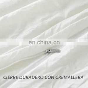Durable Eco-friendly Washed Microfiber Duvet Cover Set With Zipper thumbnail-5
