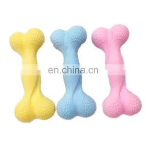 Eco-friendly Milk Flavored Pet Teeth Cleaning Chew Bone TPR Dog Toys thumbnail-1
