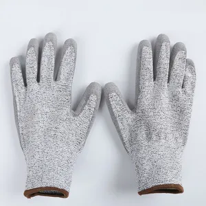 Cut Resistant Level 5 UHMWPE Anti Cut Gloves Cut Resistance Gloves PU Palm Coated Cut Proof Gloves thumbnail-5
