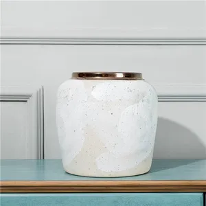 Wave White Bubble American Village Style Jingdezhen Ceramic Vase For Home Soft Decoration thumbnail-2
