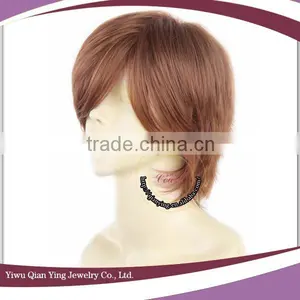 Brown Short Togashi Yuta Sola Synthetic Cosplay Male Wigs thumbnail-3