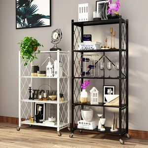 Kitchen Racks With Wheels Kitchen Storage Racks Metal Kitchen Shelves Display thumbnail-3