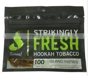 Black Plastic Flat Zipper Bag for Tobacco thumbnail-1