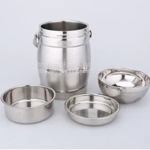Multiple Tier Food Flask for Hot Food With Handle Stainless Steel Hot Food Jar thumbnail-1