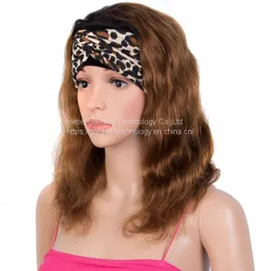 Headwrap Blone Water Wave Full Lace Human Hair Wig thumbnail-3