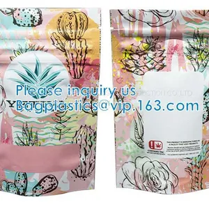 Biodegradable Zipper Water Plastic Drink Pouch Bags Smell Proof Food Packaging Zip Lock Matte Black Stand Up Pouch Bags thumbnail-4