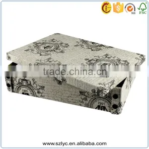 Multipurpose Foldable Cardboard Storage Box With Metal Corner thumbnail-1