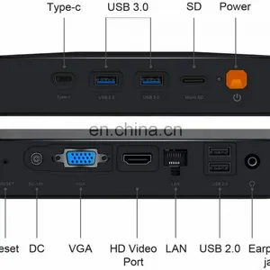 CHUWI HeroBox Fanless Mini PC Linux/Win10 (64-bit) Desktop 8+180GB SSD 4K MINI PC thumbnail-4