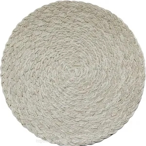 Hot Sale Eco-friendly Stocked Round Fabric PP Woven Placemat For Dinning Table Decoration thumbnail-4