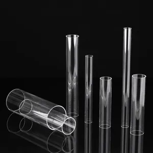 Transparent Round Clear Acrylic PVC Pipe Tube Customized Color Material thumbnail-4