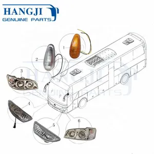Bus Headlamp 4121-00161 Luxury Bus Headlights For Chinese ZK6126HQD9 QA916 04 Bus Headlight Lamp Lights thumbnail-6
