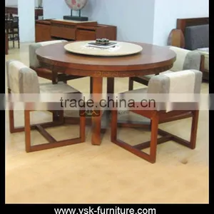 DT-017 Saudi Arabic Style Walnut Wood Dining Room Set thumbnail-1