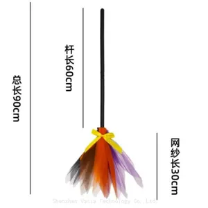 Detachable Halloween Witch Brooms - Party Decoration Props for Ghost Festival thumbnail-2