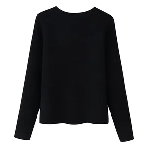 2025 New Fashionable Elegant Women's Clothing Wholesale Metal Buckle Decor V-Neck Sweater Coat ... thumbnail-3