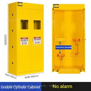Laboratory Gas Tank Cabinet W900mm | Adjustable Nylon Straps for Cylinder Protection thumbnail-2