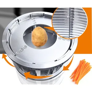 Potato Wave French Fry Cutter Cassava Cutting Machine for Vegetable Onion Dicing Processing thumbnail-6