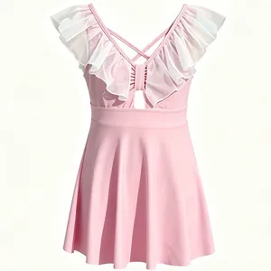 Girls' One-Piece Swimsuit Quick-Drying Sleeveless Polyester Spandex Shell Print Cute New Style Wholesale thumbnail-1