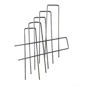 U Shape Staple Wholesale 6‘’ Sod Staples Landscaping Ground Staple Weed Pins U Pins for Weed Barrier thumbnail-1