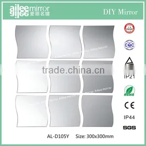 Clear Float Glass Wave Shape Home Decor Wall Mirrors thumbnail-1