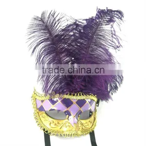 Venice Carnival Fashion Decorative Feather Masks thumbnail-1
