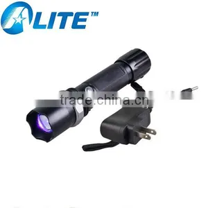 AC Charger UV Torch 18650 Battery Powered And Zoomable UV LED Torch thumbnail-1