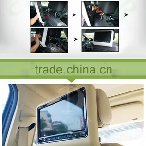 Hot Selling Car Monitor With 9 Inch Screen ,Car Headrest DVD Without Pillow thumbnail-6