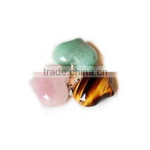 Pendant, PTP-A159 Natural Precious Gem Stone Heart Pendant Necklace, Fashion Pendant Jewelry Wholesale thumbnail-1