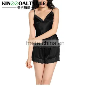 100% Pure Silk Pajama Luxurious Solid Color Silk Sleepwear Women thumbnail-5