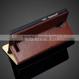 Simple Series Genuine Leather Case Flid Cover Case For Xiaomi Red Mi Note 2 Flid CASE With Six Colors MT-4375 thumbnail-4
