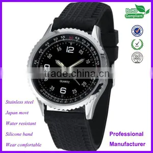 Custom Logo Watch Silicon Band Stainless Steel Case Back Watch Made in China Factory thumbnail-1