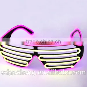 Wholesale LED Shutter Party Glasses Flashing el Wire Sunglasses With CE ROHS Approval thumbnail-4