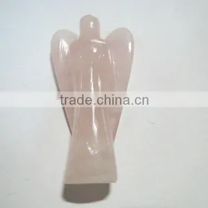1.5 - 2 Inch Rose Quartz Gemstone Angel Wholesale thumbnail-1