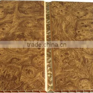Trinidad Plastic Ceiling & Wall Panel, Popular Brown Color With Shine Gold Strip & Middle Groove Model G148 thumbnail-1