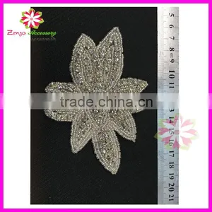 Hot Sale Latest Crystal Rhinestone Applique, Beaded Bridal Trim for Wedding Dresses China Manufacturer thumbnail-1