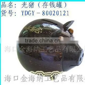 Coconut Shell Money Bank Boxes thumbnail-3