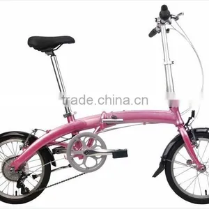 Hi-ten Steel 6 Speed 12 Inch Folding Bicycle for Girl thumbnail-1